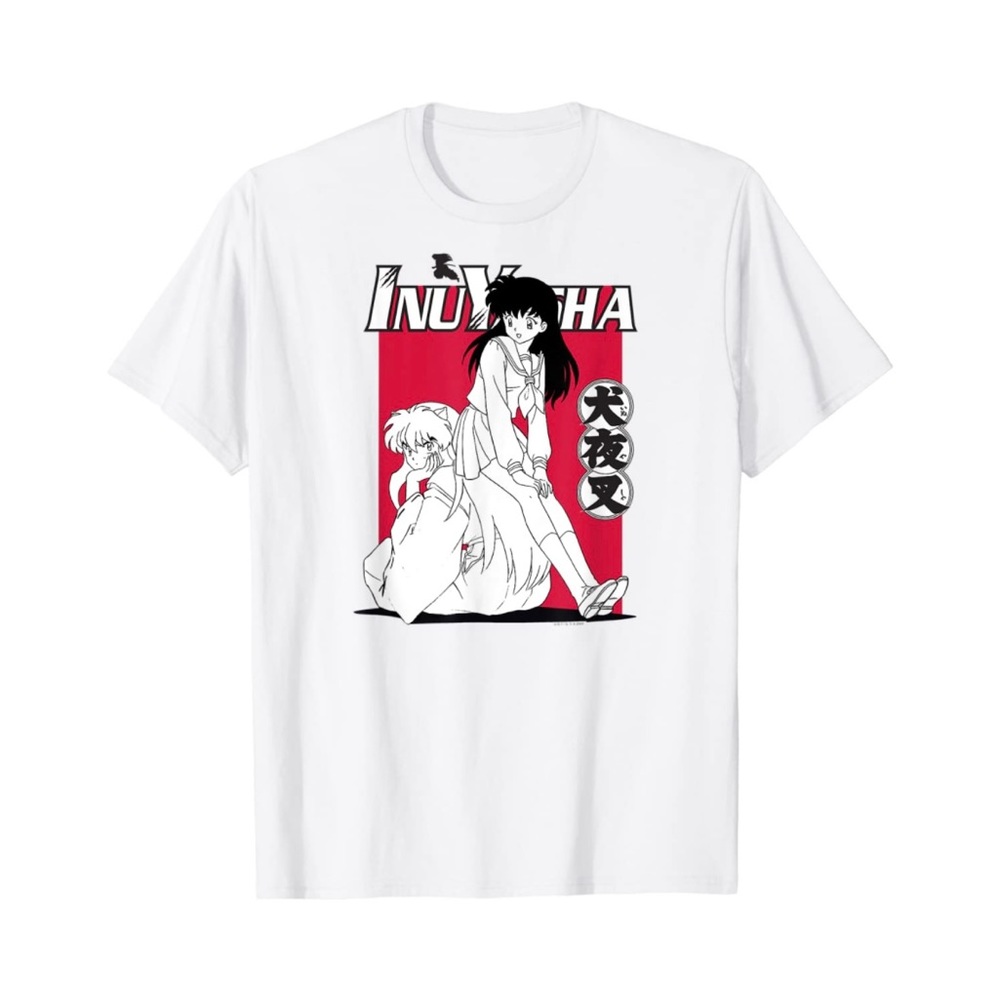 Inuyasha Anime Short Sleeve White T-shirt